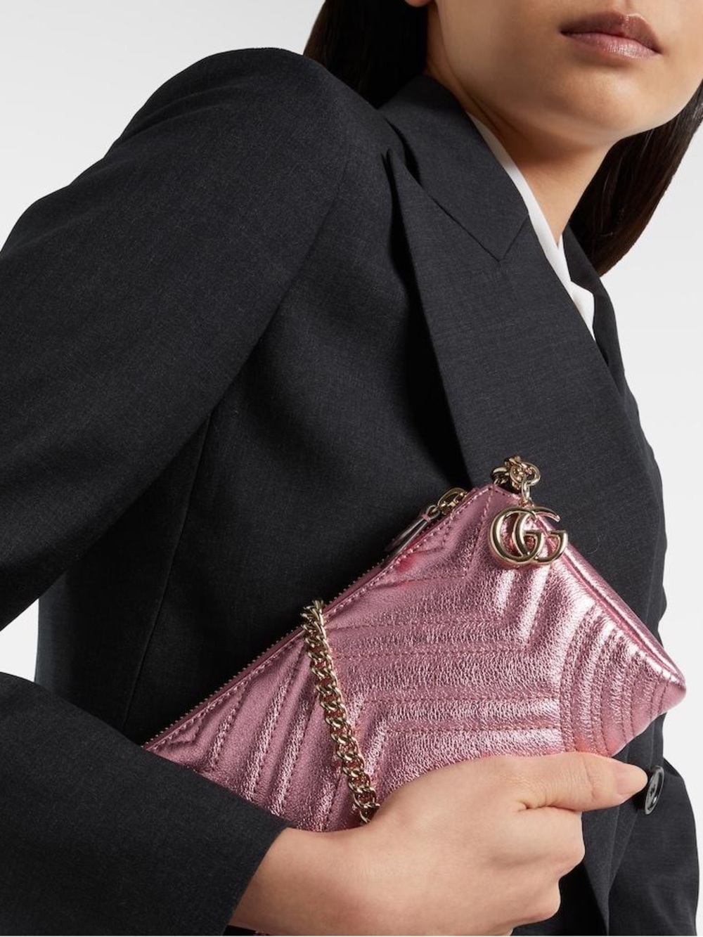 Gucci Marmont Hot Pink Metallic Shoulder bag